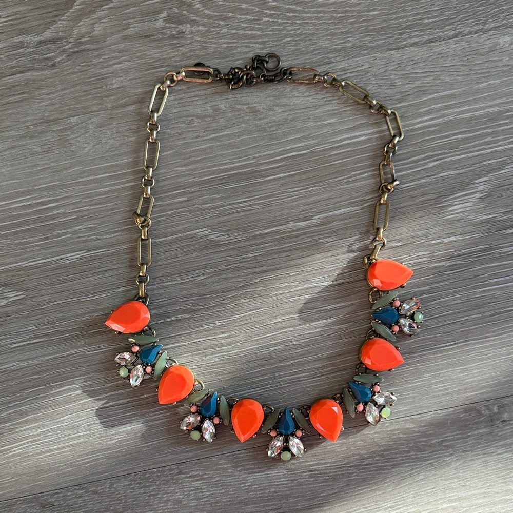 J.CREW CLASSIC BIB RHINESTONE NECKLACE
